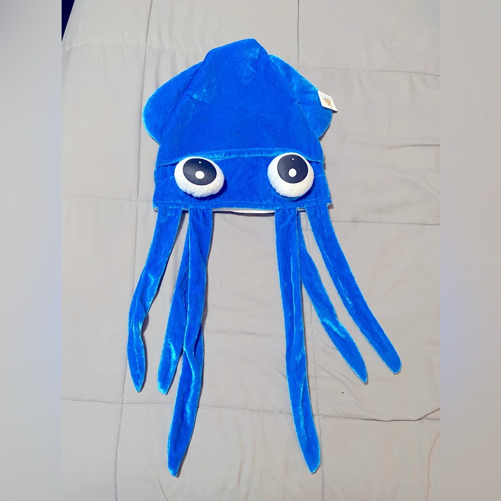 Goffa blue sea creature costume hat for an adult